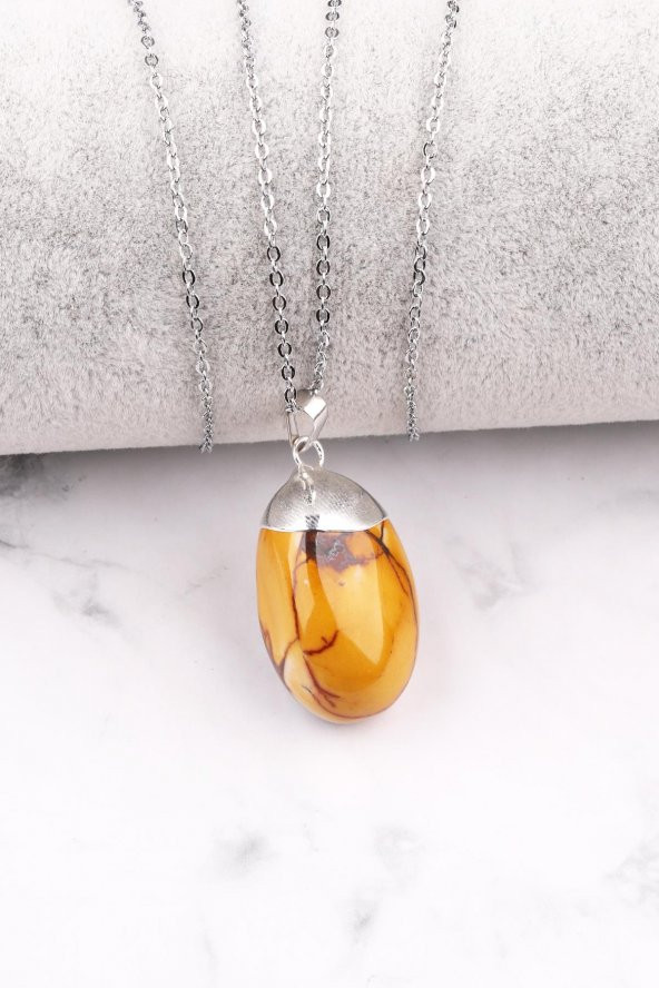 Mookaite Jasper Doğal Taş Kolye ürün görseli