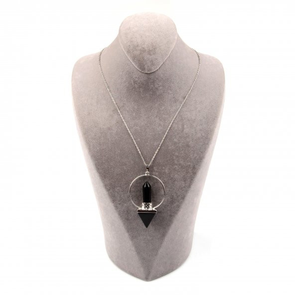 Oniks Doğal Taş Jeneratör Kolye - Resim 2