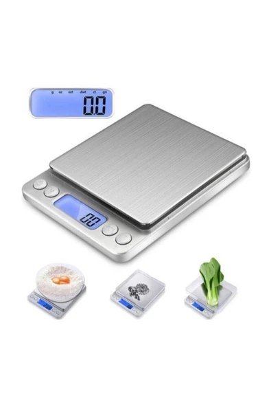 Dijital Hassas Terazi 0,1 Gr Hassasiyetli 2000 Gr Kapasiteli Mutfak Terazisi - 2