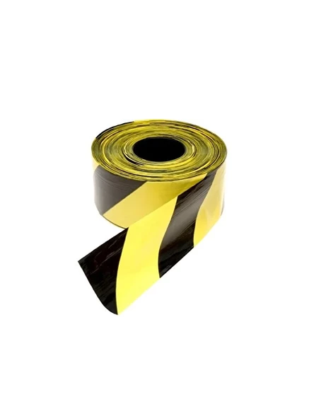 Safety 6 Cm'e 250 mt Sarı Siyah İkaz Bandı Emniyet Şeridi