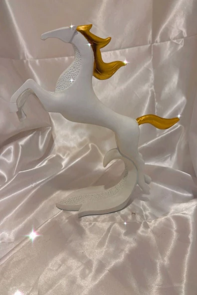 Avatar Kaideli Kübik Şahlanan Uçan At Beyaz - Resim 6