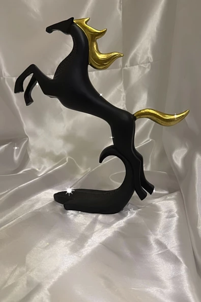 Avatar Kaideli Kübik Şahlanan Uçan At Siyah ürün görseli