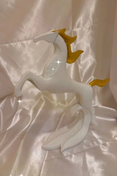 Avatar Kaideli Kübik Şahlanan Uçan At Beyaz - Resim 4