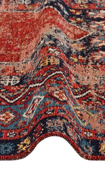 Eko Anadolu Antik Desenli Yıkanabilir Kaymaz Tabanlı Etnik Kilim AND04 - 5