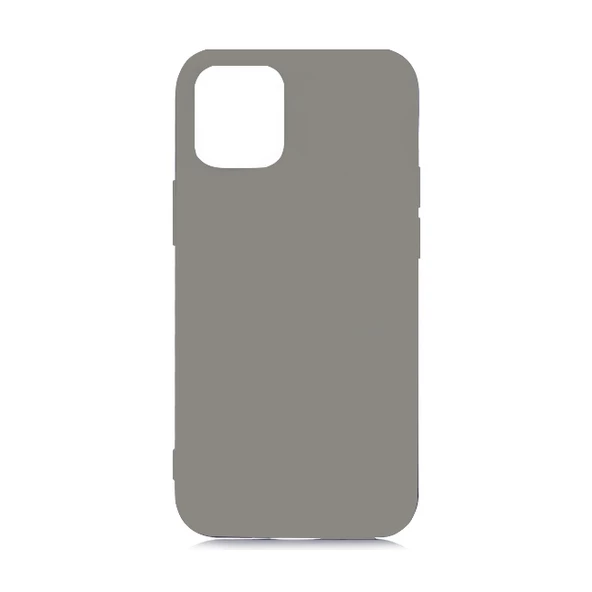 iPhone 12 Pro Max ile Uyumlu Cappy Silikon Kılıf (6.7") Gri - 1