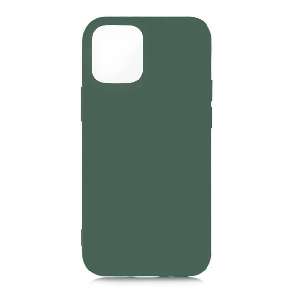 iPhone 12 ile Uyumlu Cappy Silikon Kılıf (6.7") Yeşil - 1
