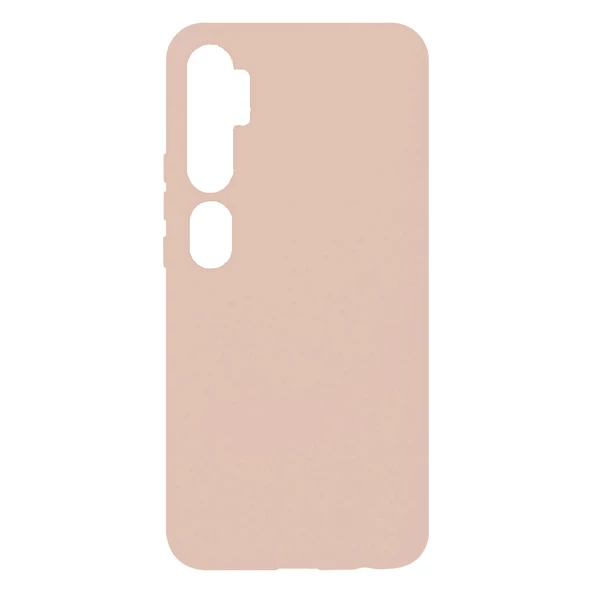 Mi Note 10 ile Uyumlu Cappy Silikon Kılıf Krem - 1