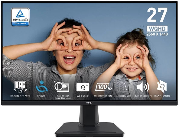 MSI 27 PRO MP275Q 2560x1440 (QHD) FLAT VA 100HZ 1MS ANTI-GLARE MONITOR