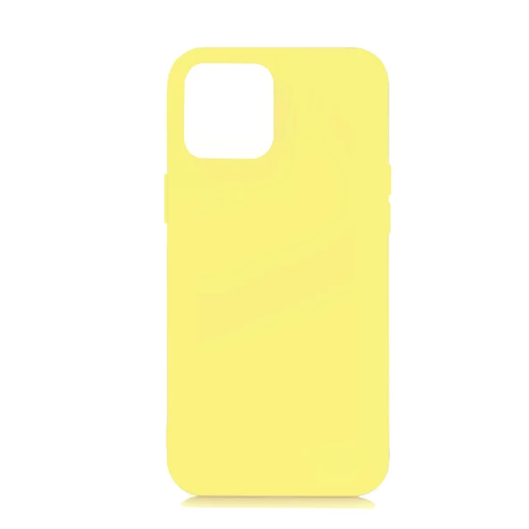 iPhone 12 ile Uyumlu Cappy Silikon Kılıf (6.7") Sarı - 1