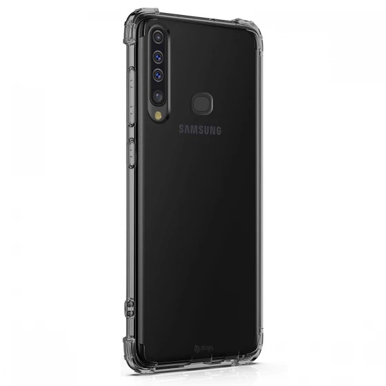 Blogy Galaxy A9 2018 ile Uyumlu Crystal Fit Kılıf Smoke Black - 2