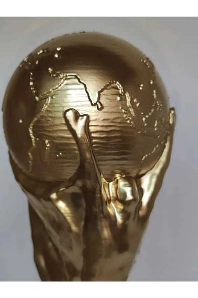 15 Cm Boy Fifa Dünya Kupası Gold Kaplama Messi Qatar Futbol - 4