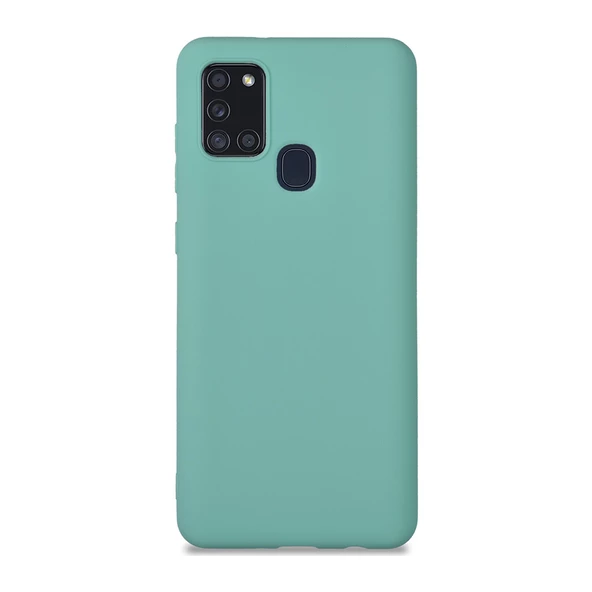 Galaxy A21S ile Uyumlu Cappy Silikon Kılıf Turkuaz - 1