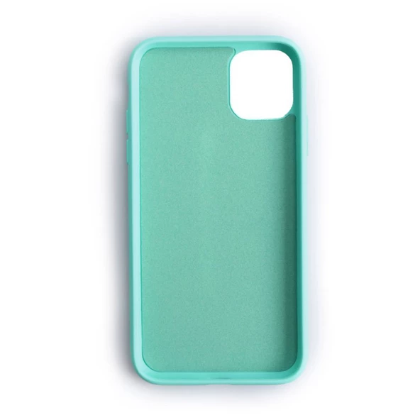 iPhone 11 ile Uyumlu Cappy Silikon Kılıf Turkuaz - 4