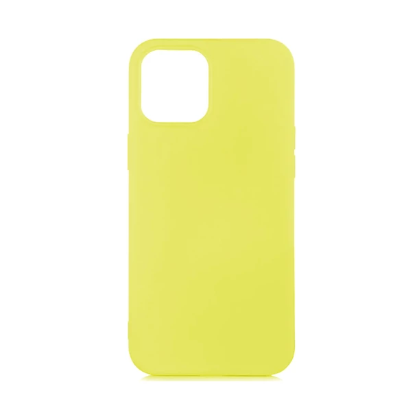 iPhone 12 Mini (5.4") ile Uyumlu Cappy Silikon Kılıf Sarı - 1