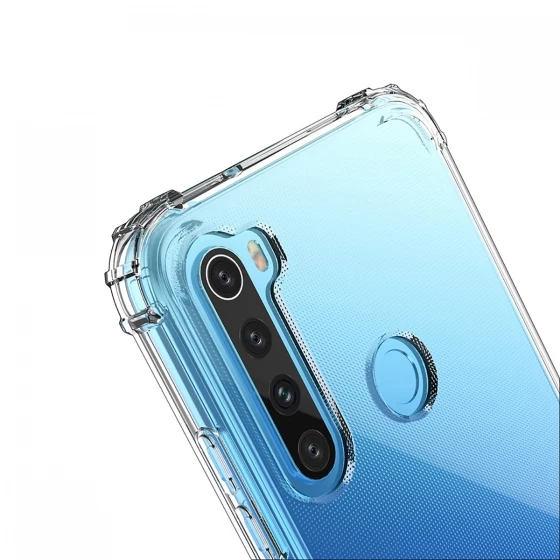 Blogy RedMi Note 8 ile Uyumlu Crystal Fit Kılıf Crystal Clear - 3