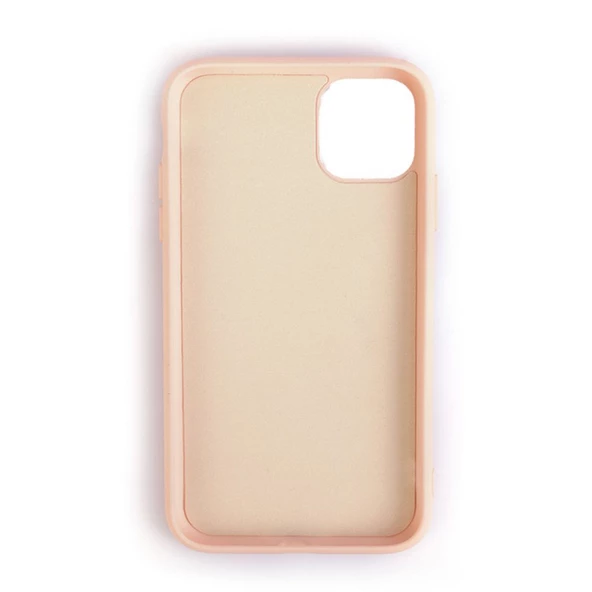 iPhone 11 Pro ile Uyumlu Cappy Silikon Kılıf Pudra - 1