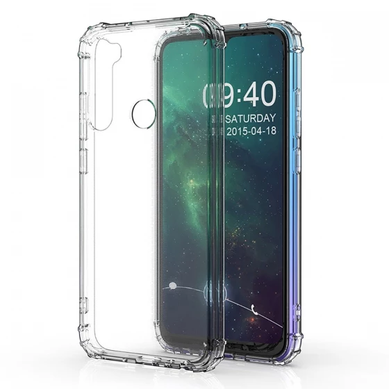 Blogy RedMi Note 8 ile Uyumlu Crystal Fit Kılıf Crystal Clear - 1