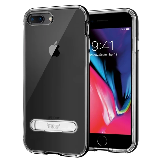 Buff iPhone 8 Plus / 7 Plus ile Uyumlu Air Bumper Kılıf Black