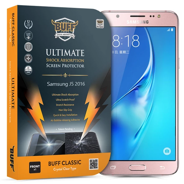 Buff Galaxy J5 2016 ile Uyumlu Darbe Emici Ekran Koruyucu Film - 1