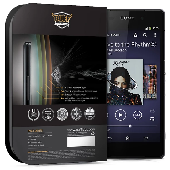 Buff Xperia Z2 ile Uyumlu Darbe Emici Film - 2