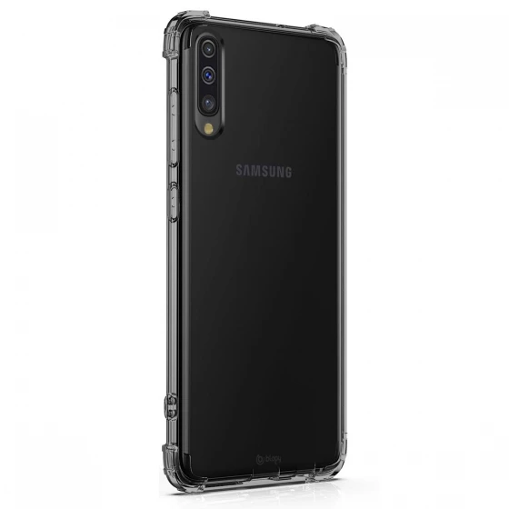 Blogy Galaxy A7 2018 ile Uyumlu Crystal Fit Kılıf Smoke Black - 2