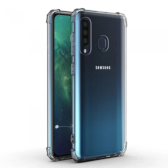 Blogy Galaxy A20s ile Uyumlu Crystal Fit Kılıf Crystal Clear - 3