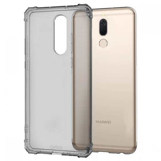 Blogy Mate 10 Lite ile Uyumlu Crystal Fit Kılıf Smoke Black - 1