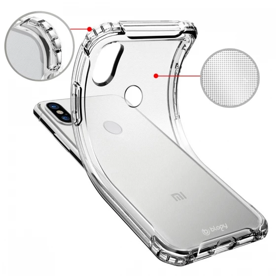 Blogy MI A2 Lite ile Uyumlu Crystal Fit Kılıf Crystal Clear - 2