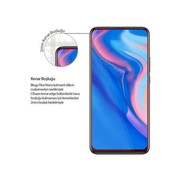Blogy Y9 2019 ile Uyumlu Flexi Nano Ekran Koruyucu - 3
