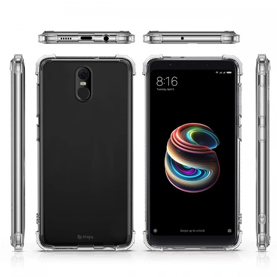 Blogy Red MI 5 Plusile Uyumlu  Crystal Fit Kılıf Crystal Clear - 3
