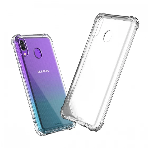 Blogy Galaxy M20 ile Uyumlu Crystal Fit Kılıf Crystal Clear - 4