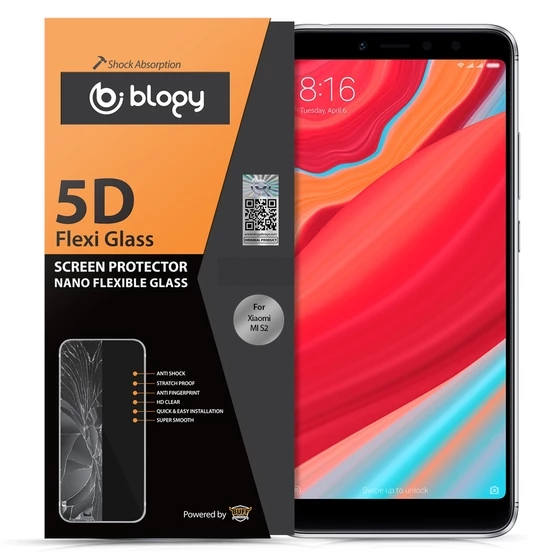 Blogy MI S2 ile Uyumlu Flexi 5D Ekran Koruyucu - 2