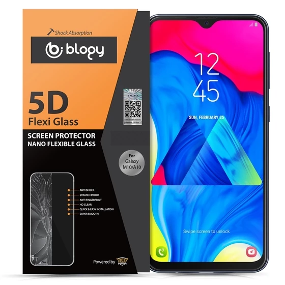 Blogy Galaxy A10 / M10 ile Uyumlu Flexi 5D Ekran Koruyucu - 2