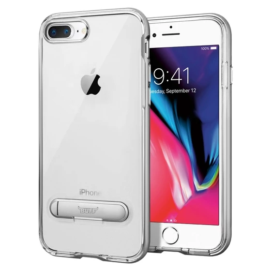 Buff iPhone 8 Plus / 7 Plus ile Uyumlu Air Bumper Kılıf Silver