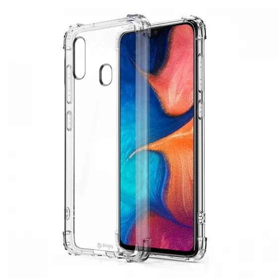 Blogy Galaxy A20 ile Uyumlu Crystal Fit Kılıf Crystal Clear - 1