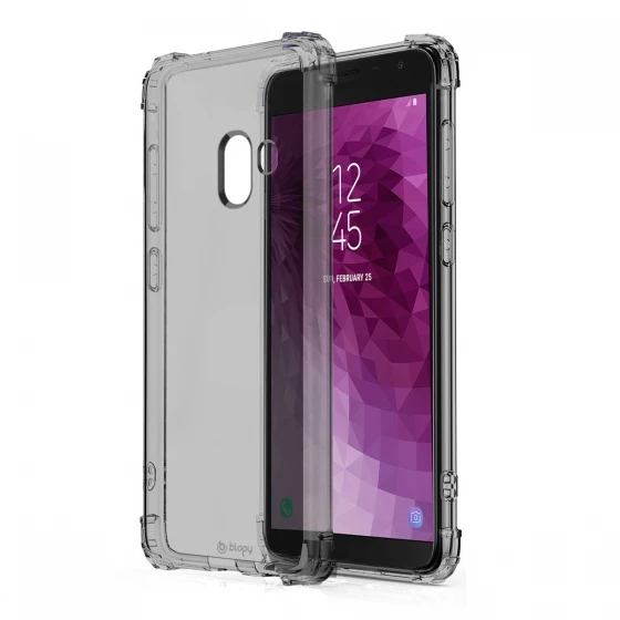 Blogy Galaxy J6 Plus ile Uyumlu Crystal Fit Kılıf Smoke Black ürün görseli