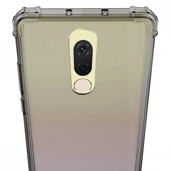 Blogy Mate 10 Lite ile Uyumlu Crystal Fit Kılıf Smoke Black - 2