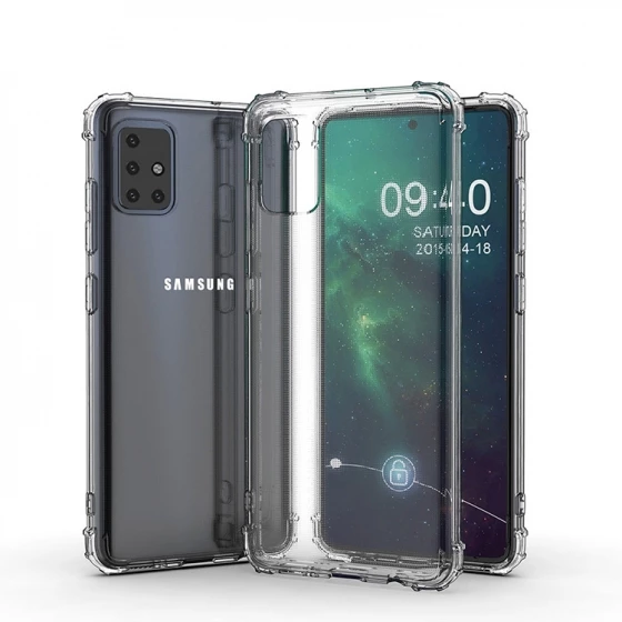 Blogy Galaxy A51 ile Uyumlu Crystal Fit Kılıf Crystal Clear - 1