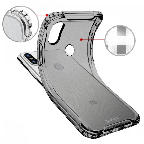 Blogy MI A2 Lite ile Uyumlu Crystal Fit Kılıf Smoke Black - 2