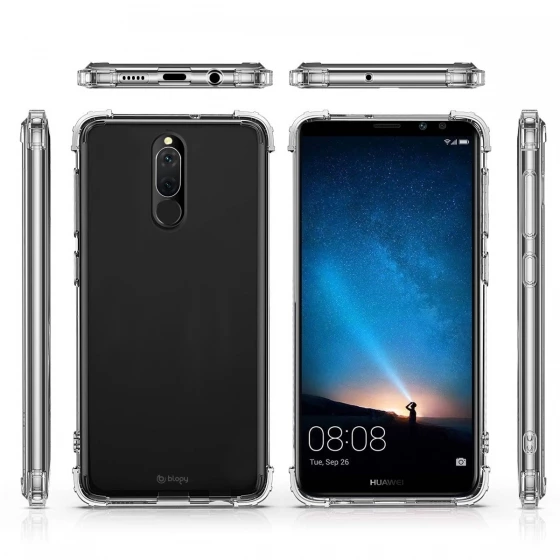 Blogy Mate 10 Lite ile Uyumlu Crystal Fit Kılıf Crystal Clear - 3