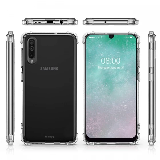 Blogy Galaxy A50 ile Uyumlu Crystal Fit Kılıf Crystal Clear - 3