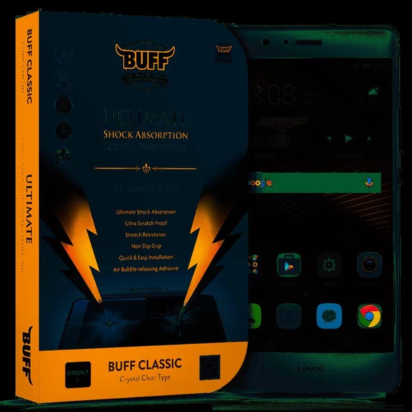 Buff P9 Lite ile Uyumlu Darbe Emici Ekran Koruyucu Film - 1