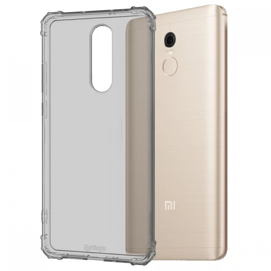 Blogy Red MI 5 Plus ile Uyumlu Crystal Fit Kılıf Smoke Black - 1