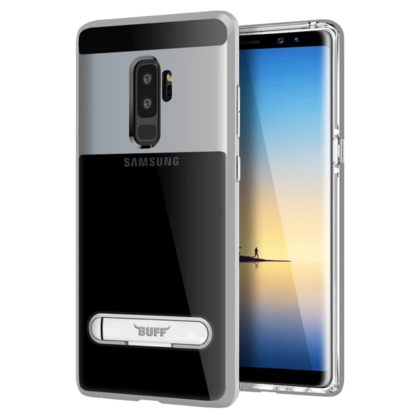 Buff Galaxy S9 Plus ile Uyumlu Air Bumper Kılıf Silver