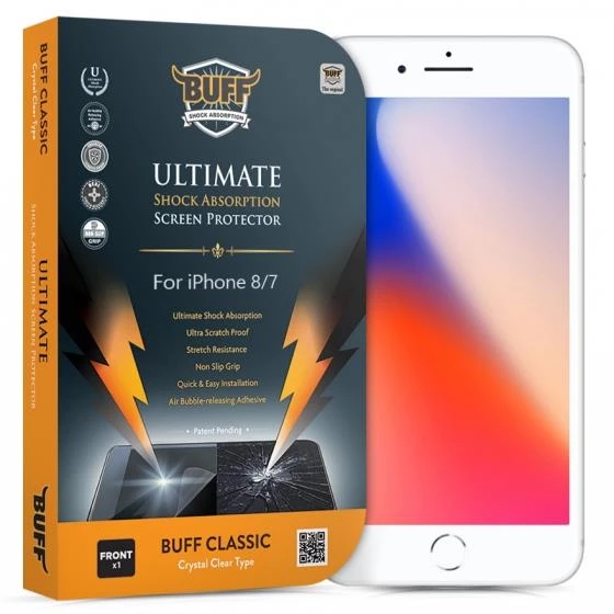 Buff iPhone 8/7 ile Uyumlu Darbe Emici Ekran Koruyucu Film