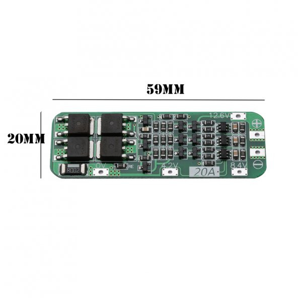 18650 ve 26650 Piller için Korumalı 3 pil kapasiteli Şarj Devresi - 2