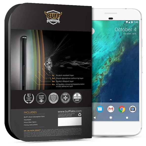 Buff Pixel XL ile Uyumlu Darbe Emici Ekran Koruyucu Film - 2