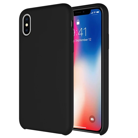 Buff iPhone Xs/X ile Uyumlu Rubber Fit Kılıf Black