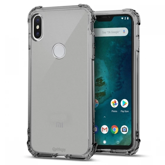 Blogy MI A2 Lite ile Uyumlu Crystal Fit Kılıf Smoke Black - 1