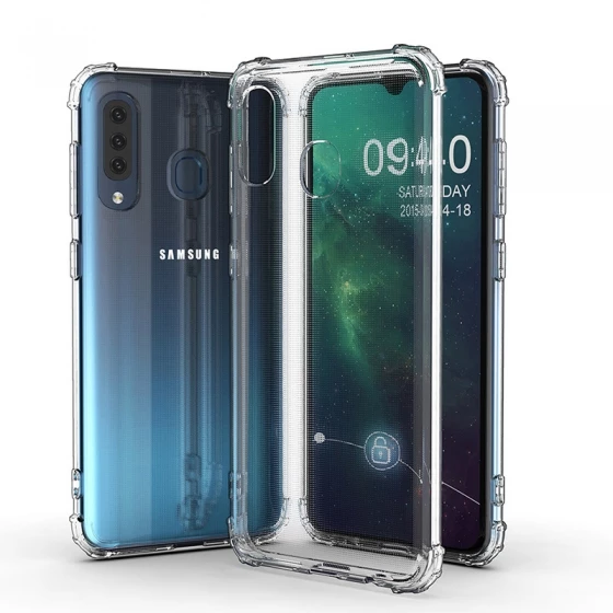 Blogy Galaxy A20s ile Uyumlu Crystal Fit Kılıf Crystal Clear - 1